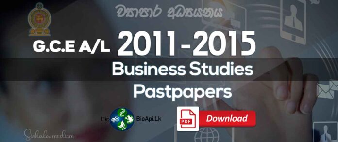 Business Studies 2011 2012 2013 2014 2015